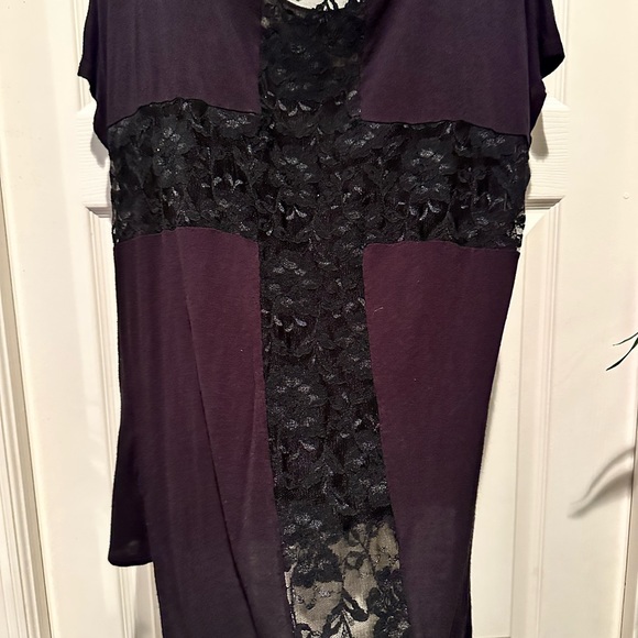 Women’s Solemio Lace Detail Tunic Tee - Picture 4 of 7